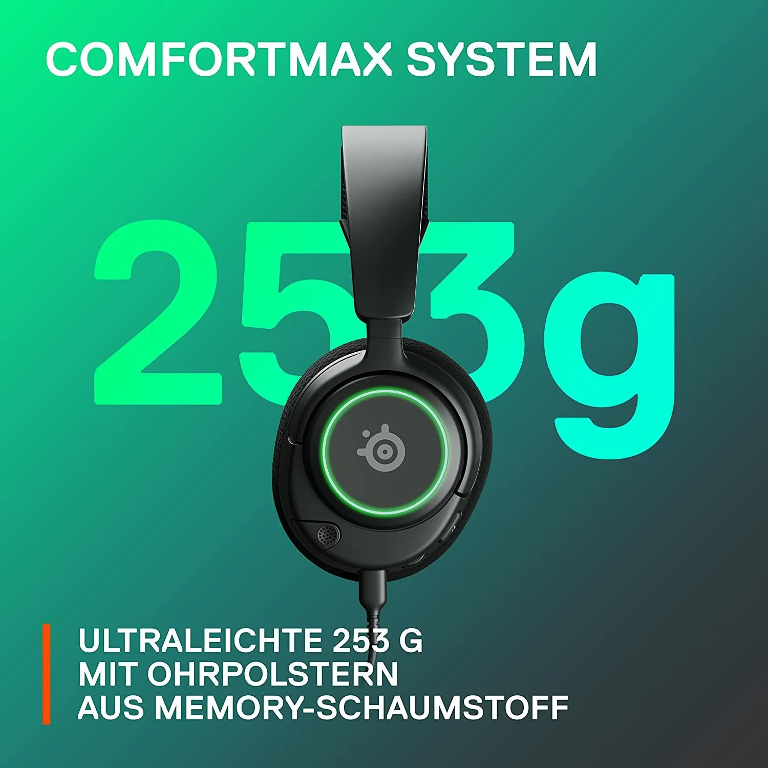 Ausinės žaidimams su mikrofonu SteelSeries Arctis Nova 3 Over-Ear, Juodos spalvos
