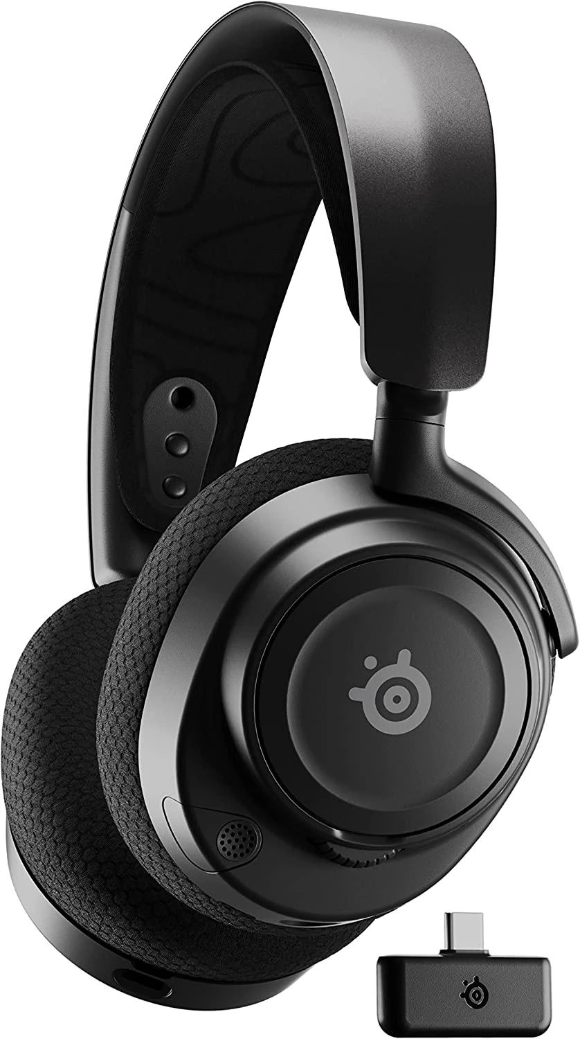 Belaidės žaidimų ausinės SteelSeries Arctis Nova 7, Juodos spalvos