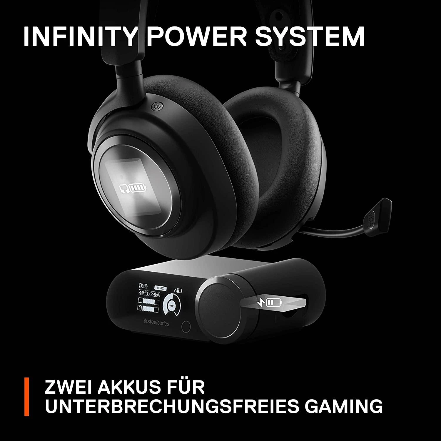 Belaidės ausinės žaidimams SteelSeries Arctis Nova Pro Wireless X, Juodos spalvos