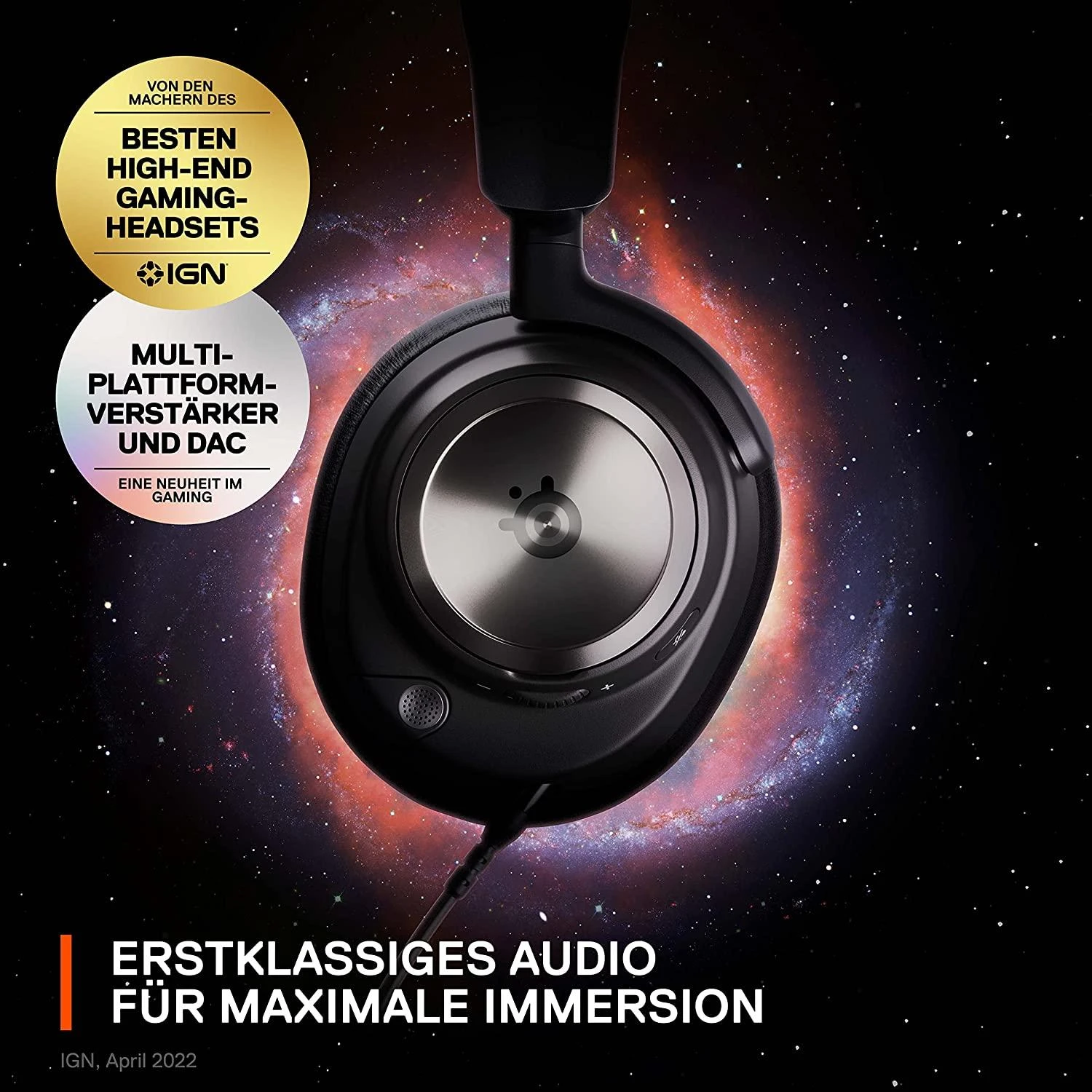 Ausinės žaidimams SteelSeries Arctis Nova Pro, Skirta PC ir PlayStation, Juodos spalvos