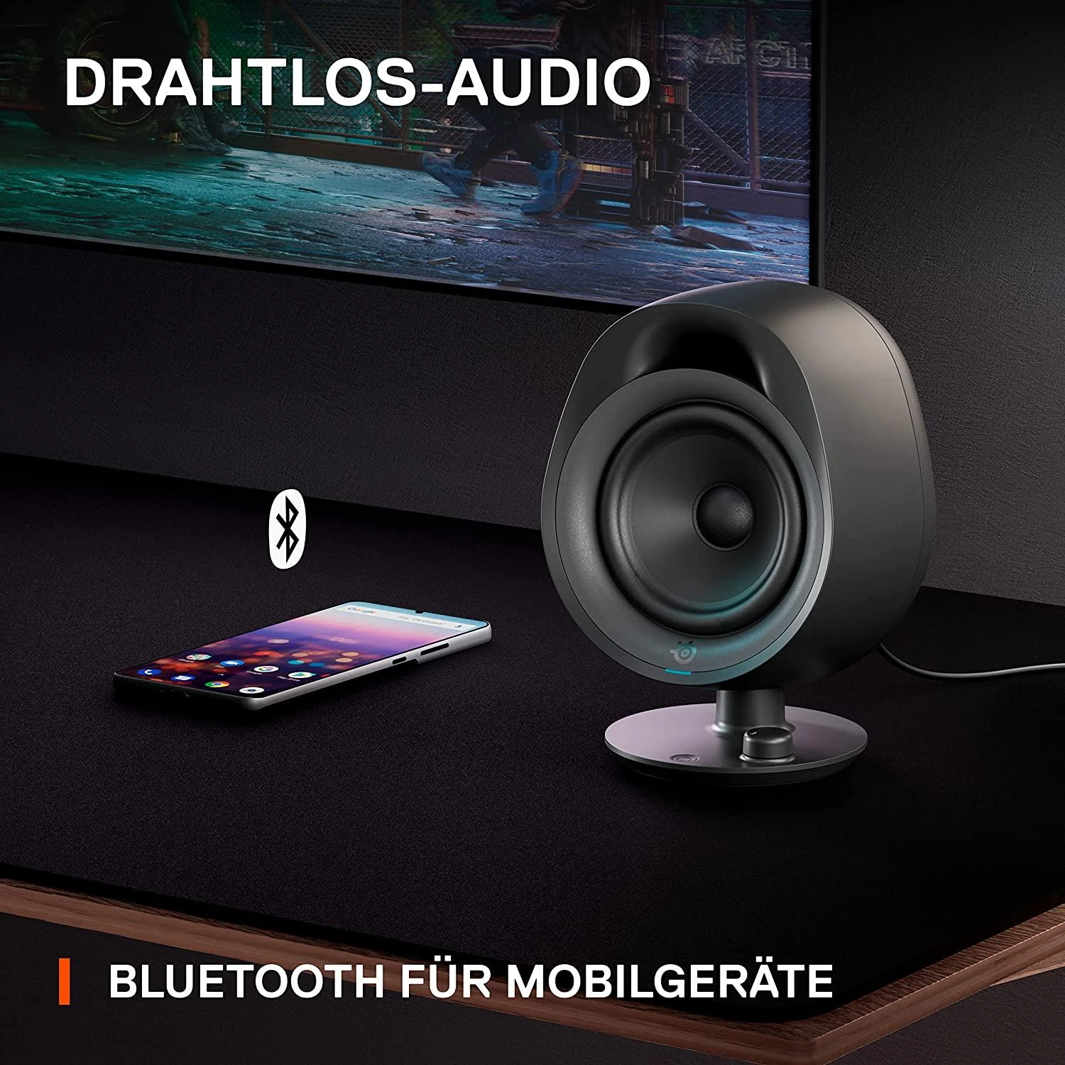 Kompiuterio kolonėlės SteelSeries Arena 3, Juodos spalvos