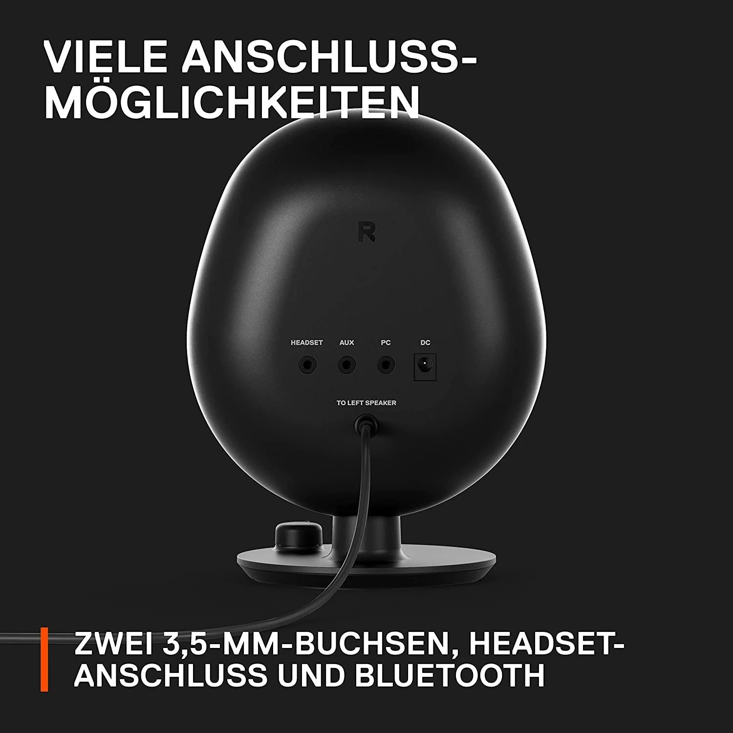 Kompiuterio kolonėlės SteelSeries Arena 3, Juodos spalvos