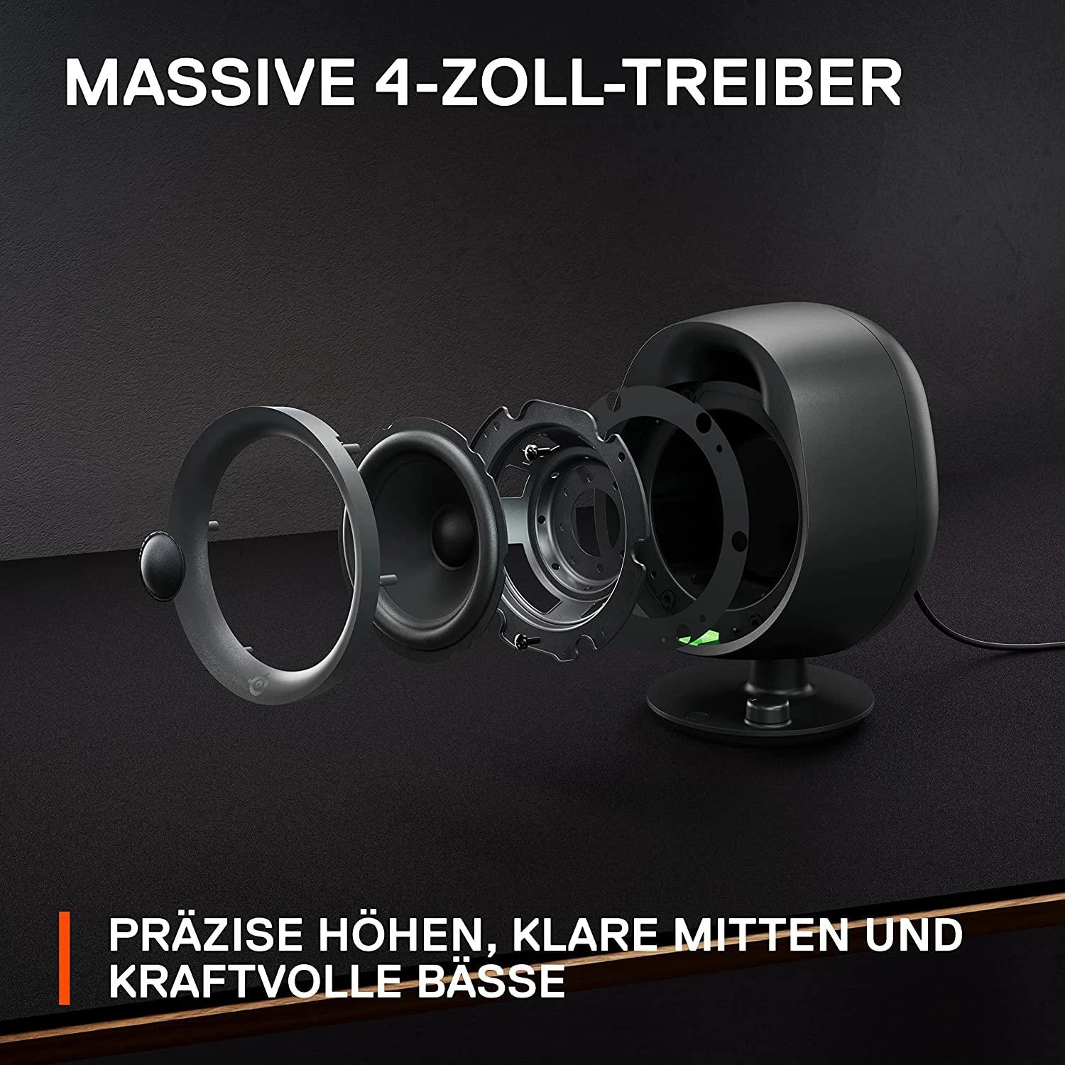 Kompiuterio kolonėlės SteelSeries Arena 3, Juodos spalvos