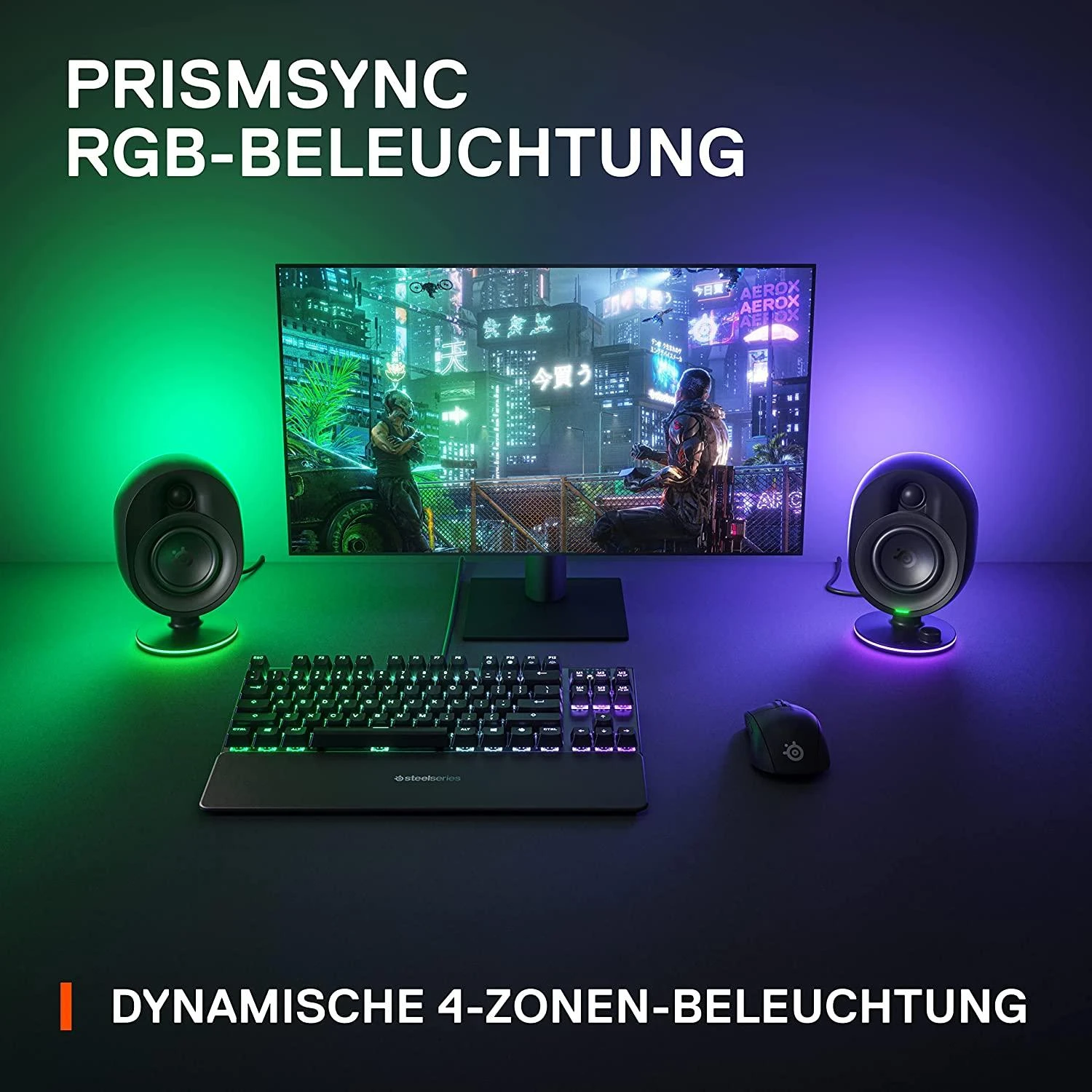 Kompiuterio kolonėlės SteelSeries Arena 7, Juodos spalvos