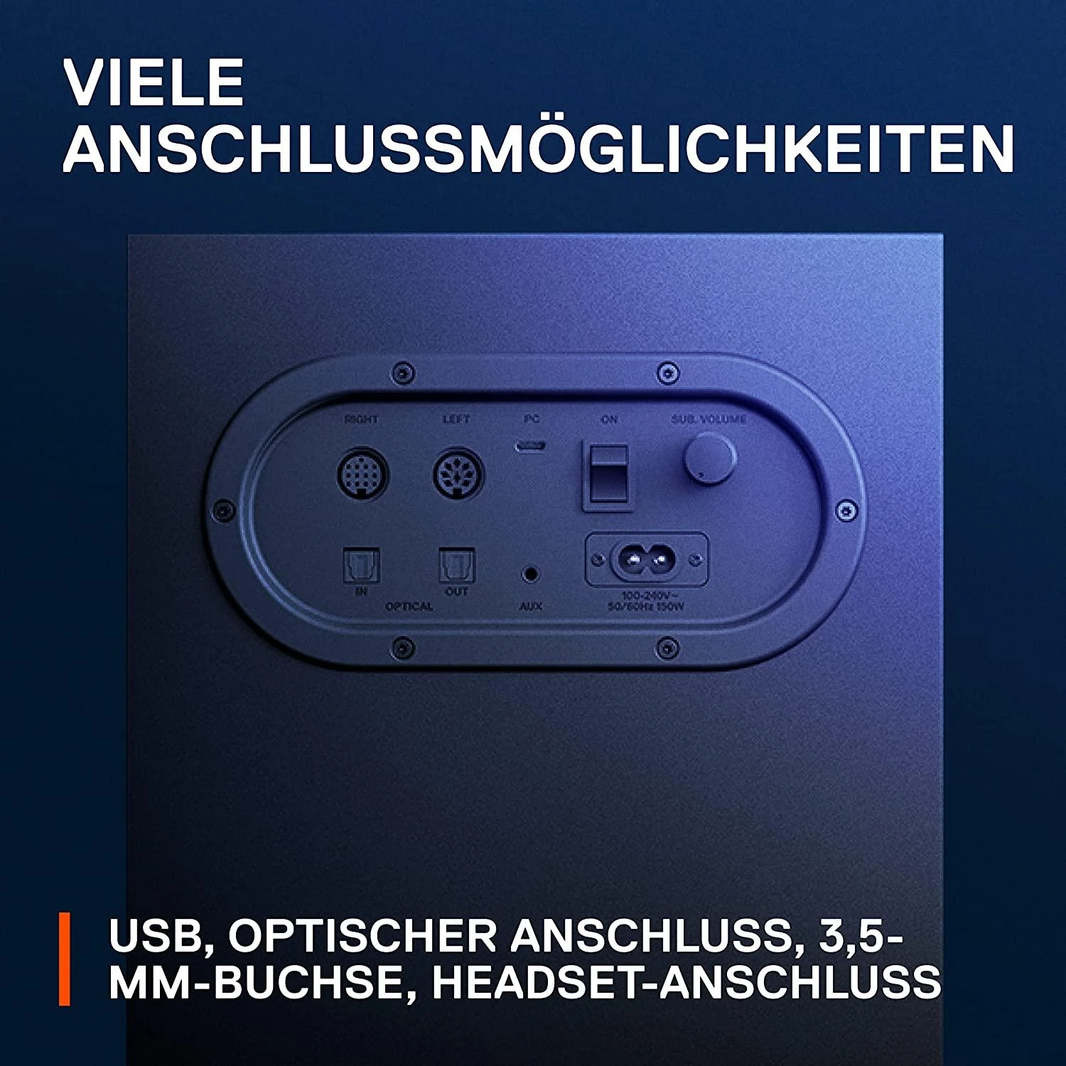 Kompiuterio kolonėlės SteelSeries Arena 7, Juodos spalvos