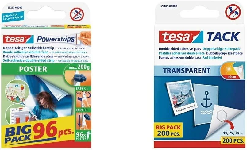 Tesa klijavimo priemonių rinkinys: Powerstrips ir Tack