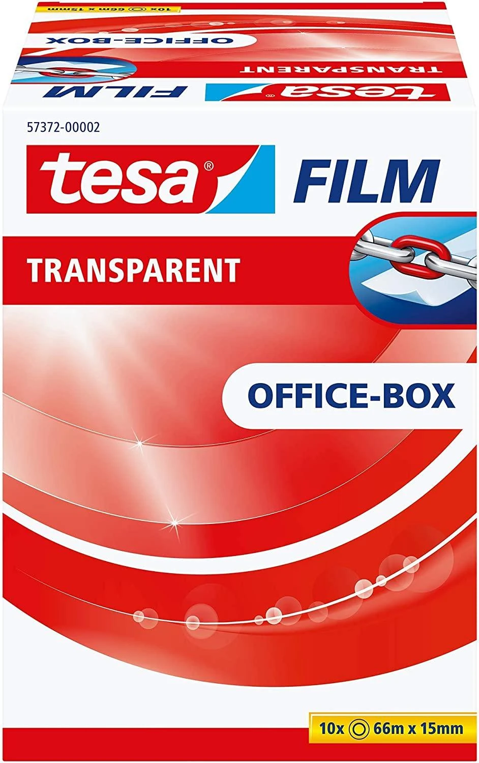 TESA tesafilm, 66 m, Permatoma, Polipropilenas, 15 mm, Dėžutė, 10 vnt.