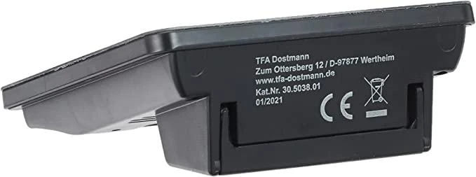 Termometras - higrometras su laikrodžiu, data ir žadintuvu TFA 30-5038-01
