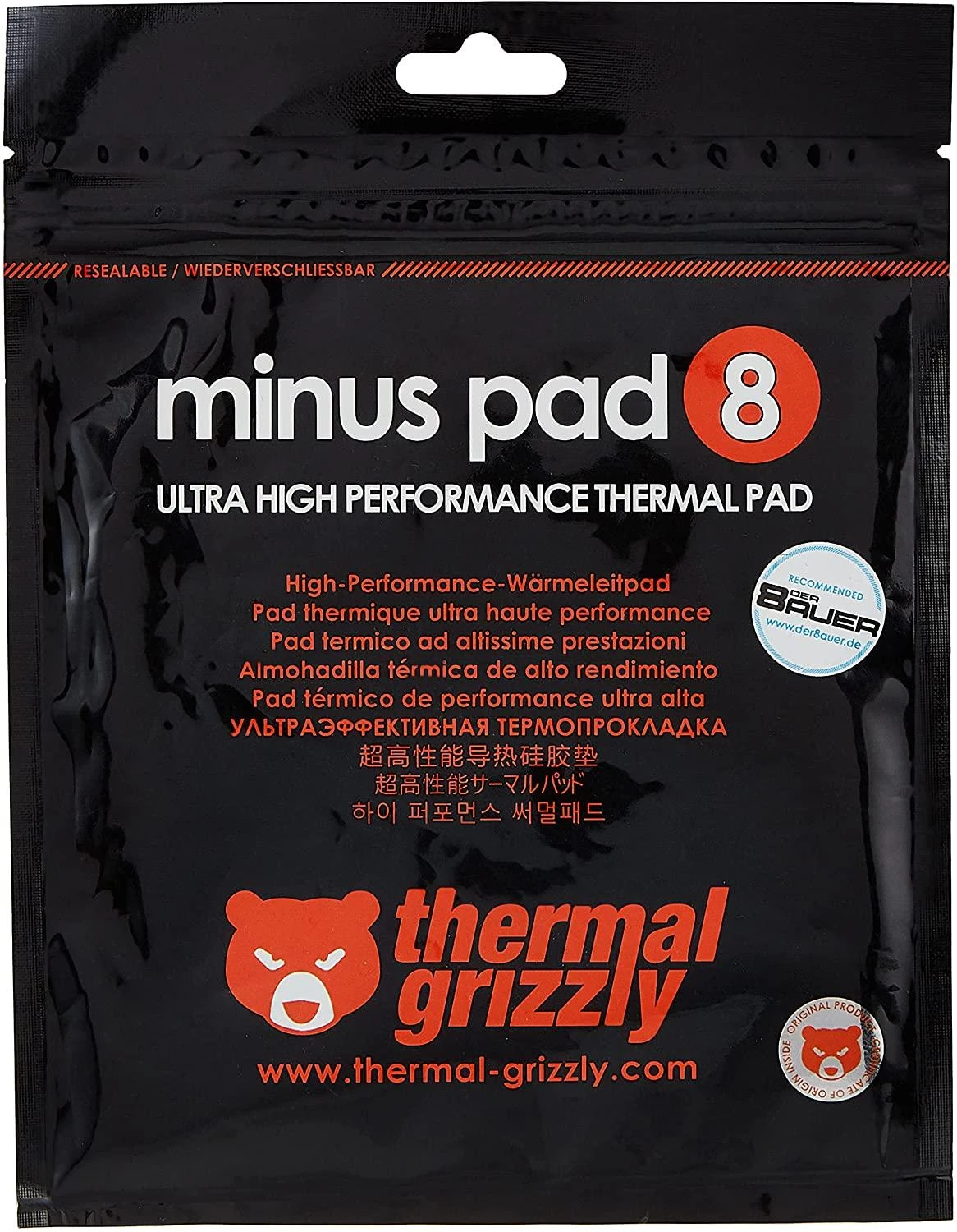 Thermal Grizzly Terminis Grizzly Terminis Grizzly Minus Pad 8 - 120 × 20 × 3,0 mm | Terminis grizlis