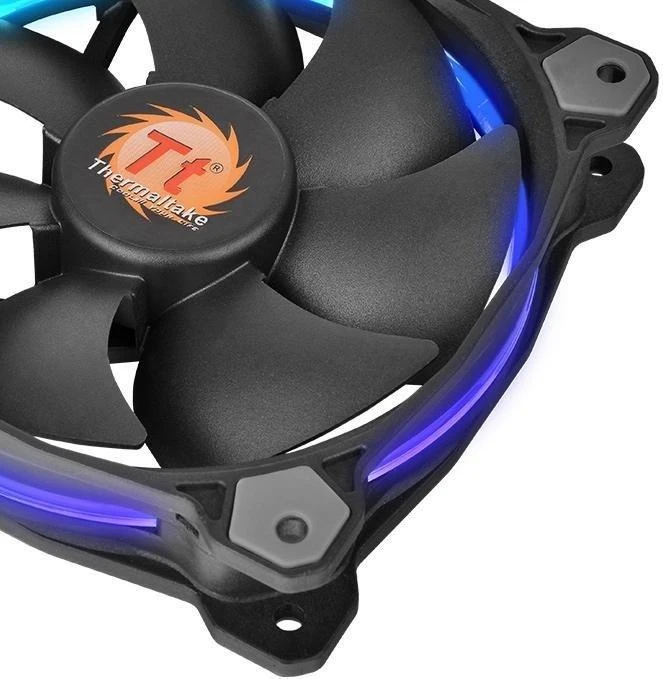THERMALTAKE Riing 12 LED RGB 3er rinkinys didelio našumo važiuoklės ventiliatorius 3 dalys 120x120x25mm RGB LED Triukšmas 18,7 dBA su LNC