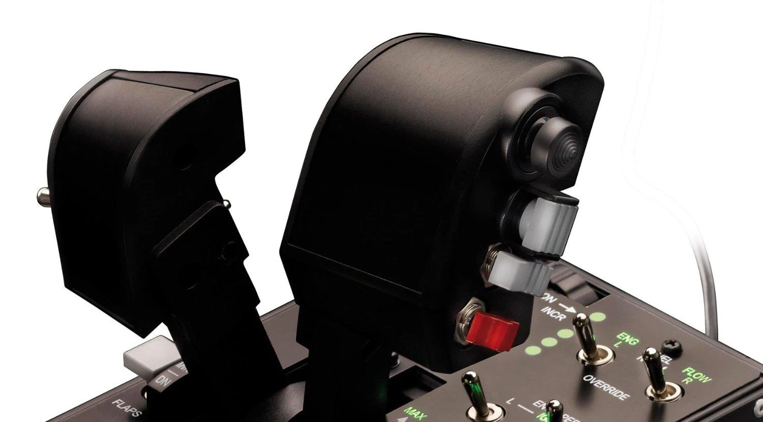 Thrustmaster HOTAS WARTHOG Vairalazdė ir akceleratoriaus valdiklis, Juodas