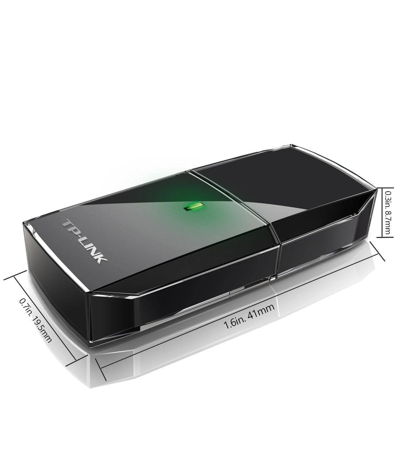 TP-LINK AC600 dviejų dažnių belaidis USB adapteris MTK 1T1R 433 Mbps esant 5 GHz dažniui + 150 Mbps esant 2,4 GHz dažniui 802.11ac/a/b/g/n USB 2.0