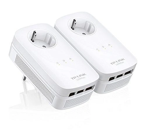 TP-Link AV1300 3 prievadų "Gigabit Passthrough Powerline" elektros tinklo adapterio pradinis rinkinys (TL-PA8030P KIT)