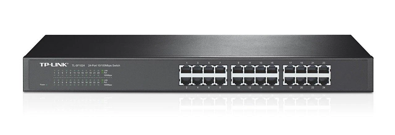 Šakotuvas Jungiklis TP-LINK TL-SF1024 19 colių stovas, 24x10/100Mbps