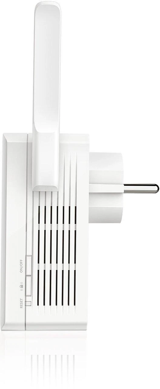 TP-LINK 300Mbps belaidis N sieninis diapazono ilgintuvas su pralaidumu „Atheros 2T2R 2.4GHz 802.11n/g/b“ įjungimu/išjungimu ir diapazono ilgintuvu