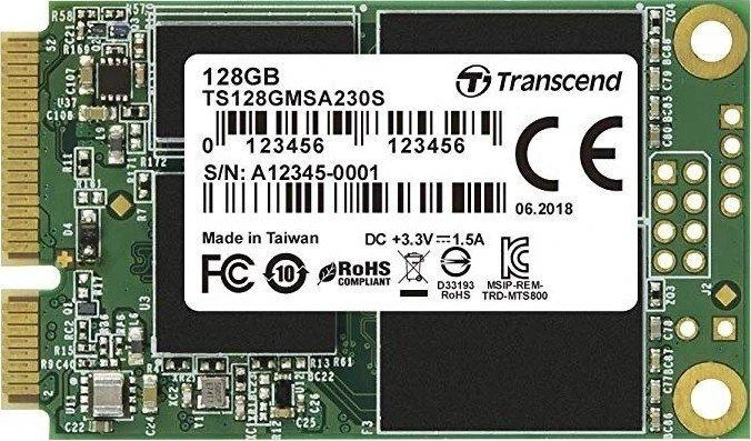 TRANSCEND 128GB mSATA SSD SATA3 3D TLC
