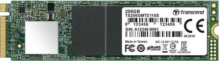 TRANSCEND 256GB M.2 2280PCIe Gen3x4 3D TLC DRAM-less