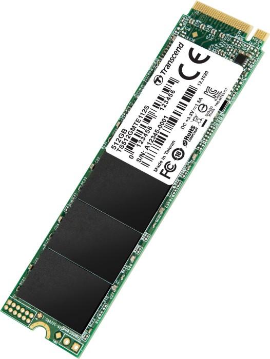 TRANSCEND 112S 512 GB PCIe Gen3x4 M.2 2280 M-Key 3D TLC be DRAM