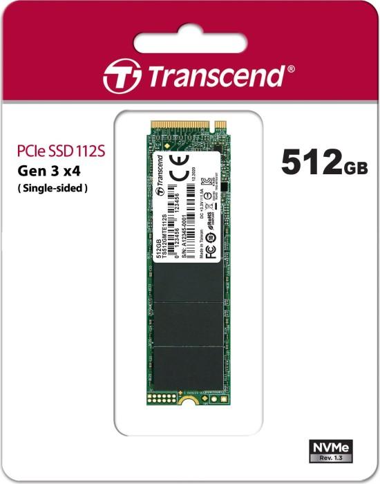 TRANSCEND 112S 512 GB PCIe Gen3x4 M.2 2280 M-Key 3D TLC be DRAM