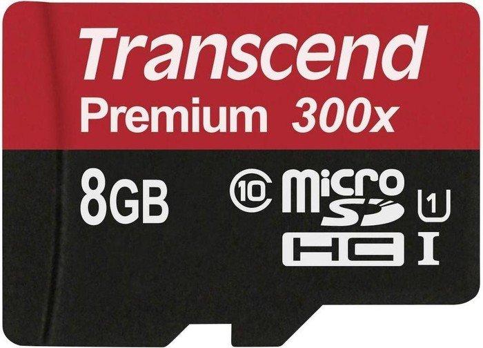 Atminties kortelė Transcend Micro SDHC 8GB 10 klasės UHS-I 400x + SD adapteris