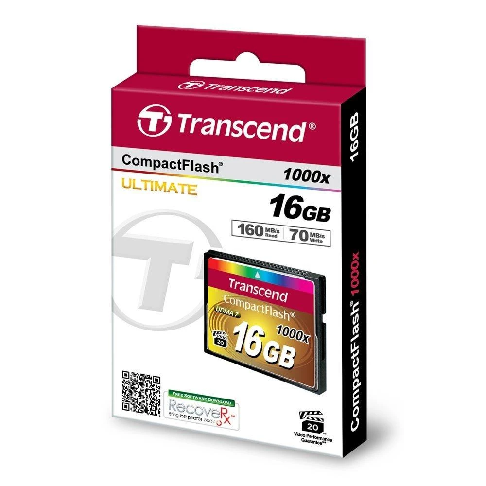 Atminties kortelė Transcend Compact Flash 16GB 1000x