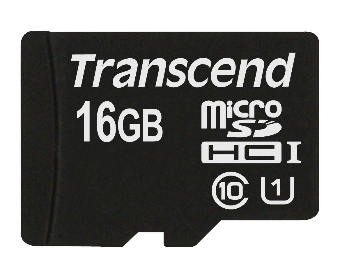 Atminties kortelė TRANSCEND 16GB Micro SDHC 10 klasės UHS-I kortelė