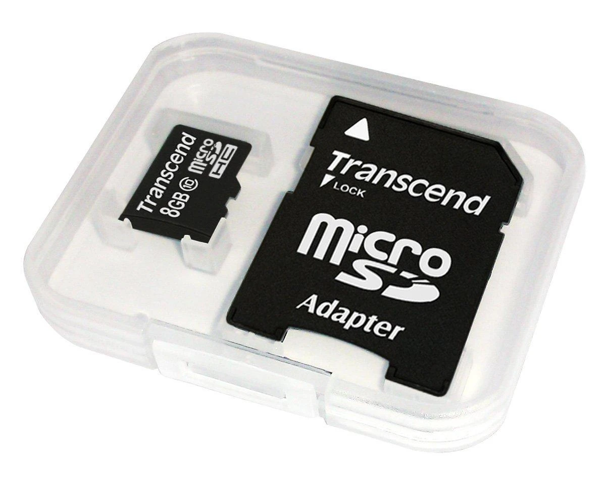 Atminties kortelė Transcend Micro SDHC 8GB 10 klasės + SD adapteris