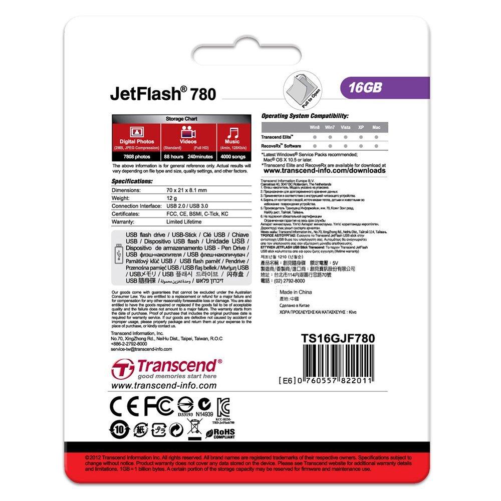 TRANSCEND JETFLASH 780 16GB USB 3.0 Flash Drive