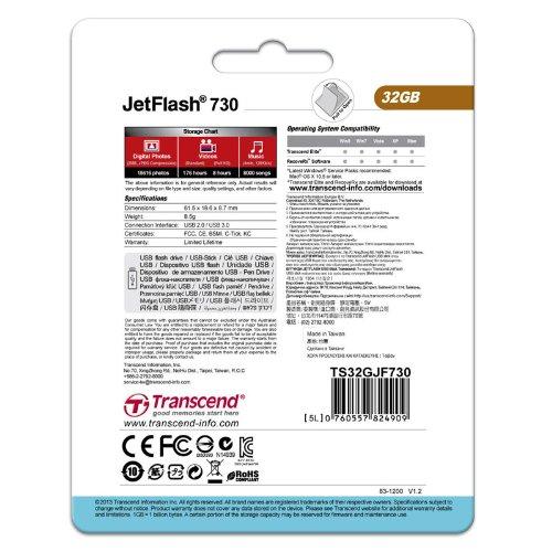 TRANSCEND 32GB JetFlash 730 USB 3.0 atmintis