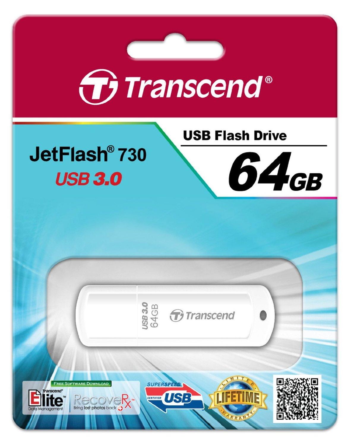 TRANSCEND 64GB JetFlash 730 USB 3.0 atmintis