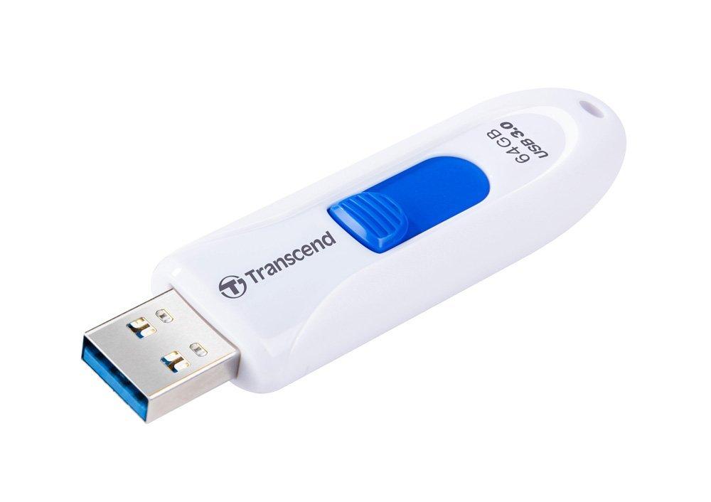 TRANSCEND JetFlash790 64GB USB 3.0 baltas