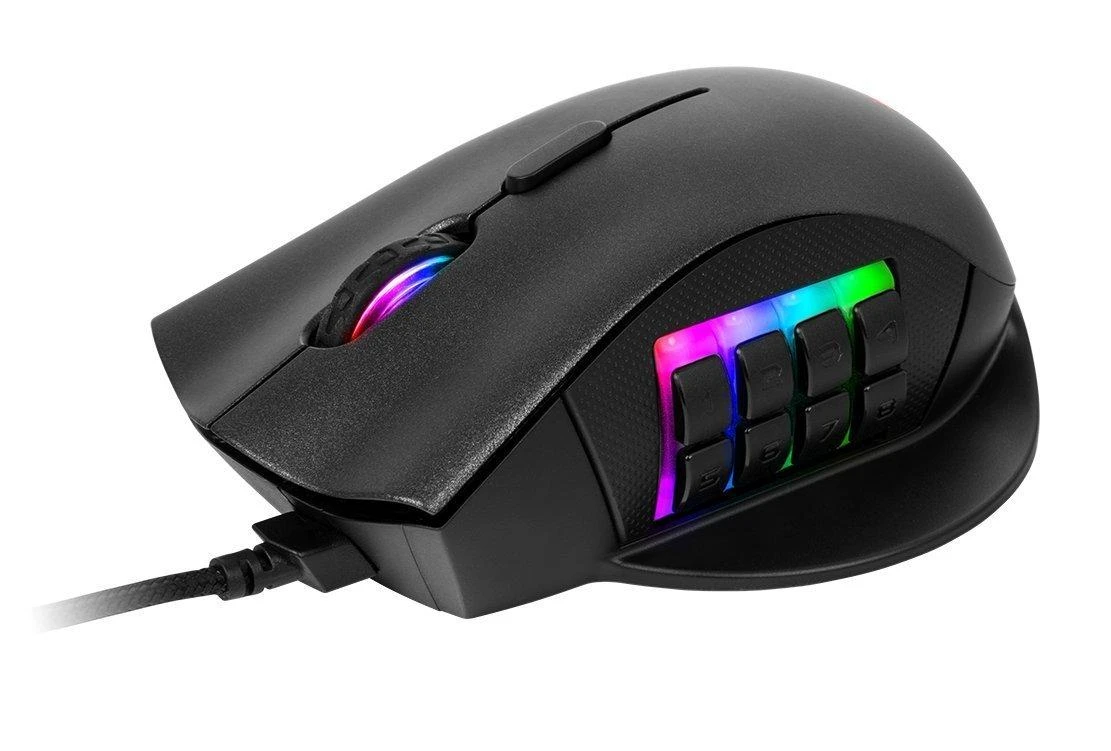 Pelė computer Thermaltake eSports Nemesis Switch RGB PMW 3360 MO-NMS-WDOOBK-01 (Optinė, 12000 DPI, juodos spalvos