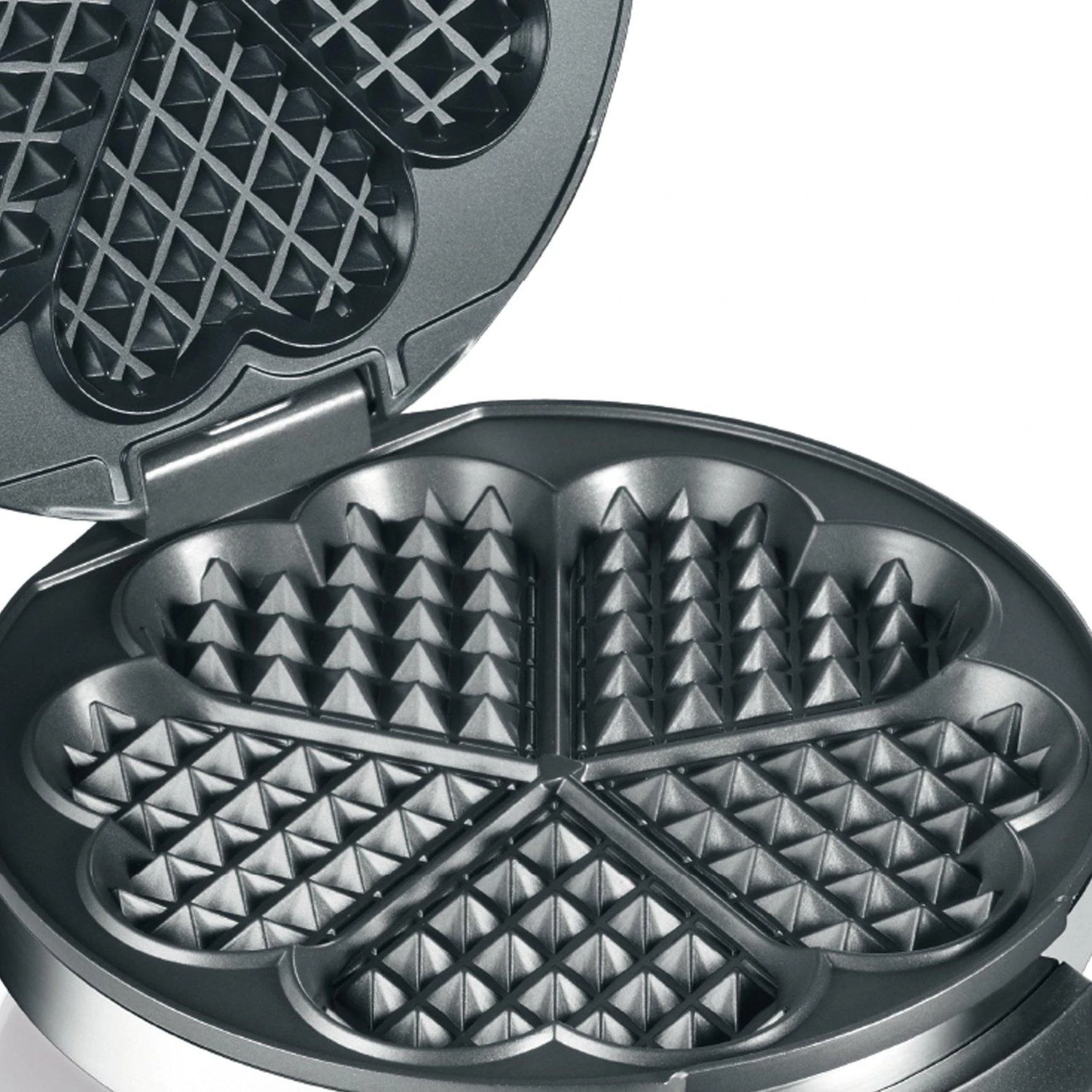 Vaflinė GRAEF. WA 80 Sidabrinis, 850 W, Širdies forma, Vaflių skaičius 5