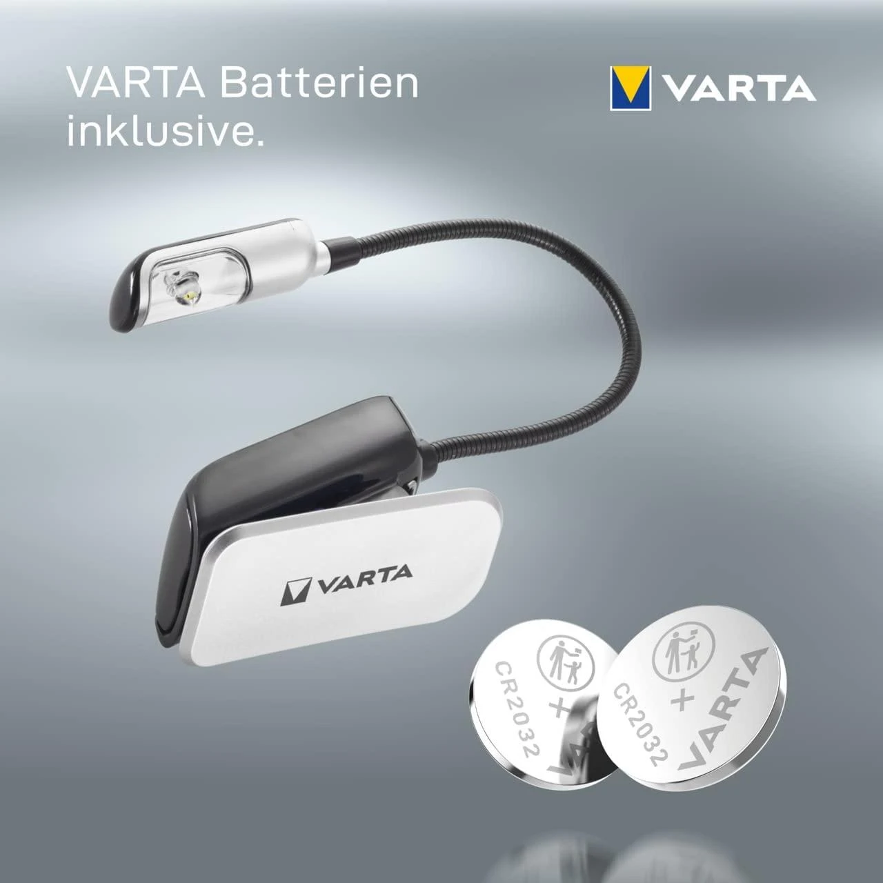 Varta 16618101421 Rankinis spustelėjamas žibintuvėlis Juoda, Sidabras LED