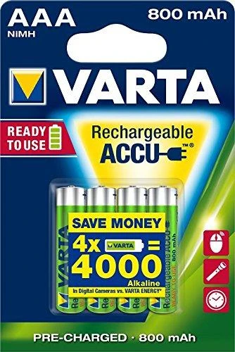 Įkraunami Elementai Varta AAA R03 1000 mAh 5703 4 vnt.