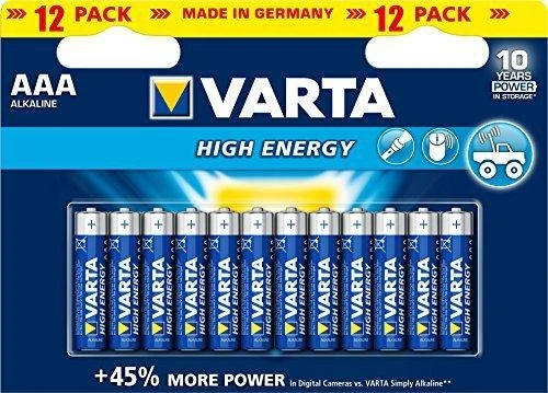 Varta Longlife Power AAA šarminės baterijos 1,5 V, 12 vnt.