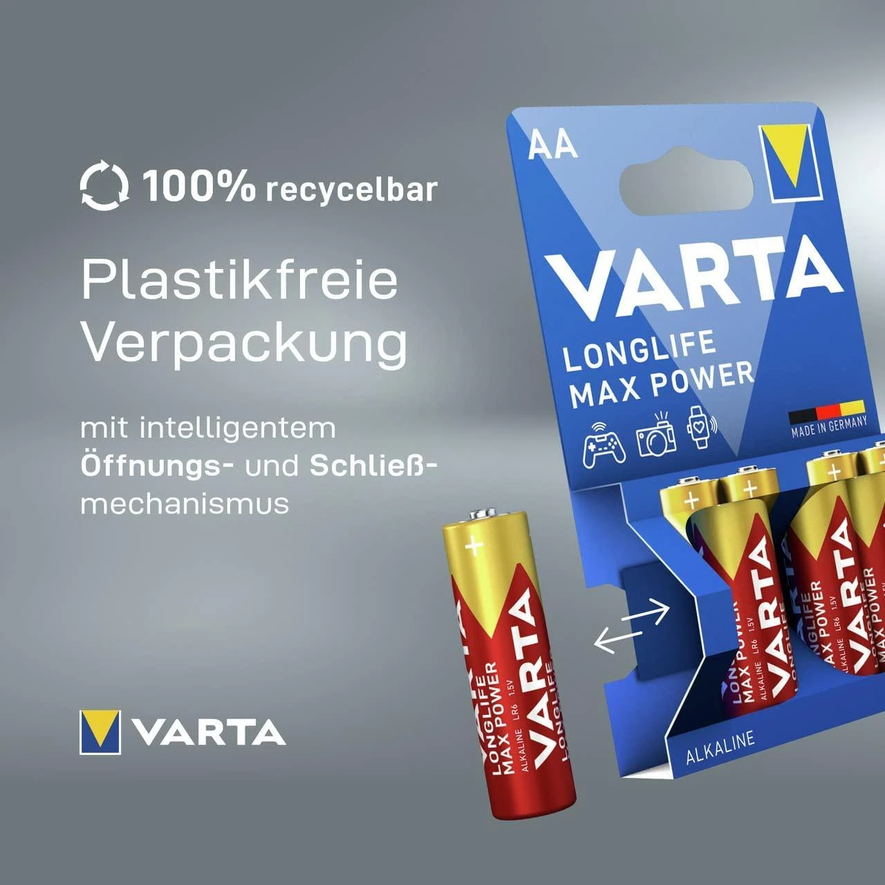 82-667# Varta Max Tech AA Vienkartinė baterija Šarminis