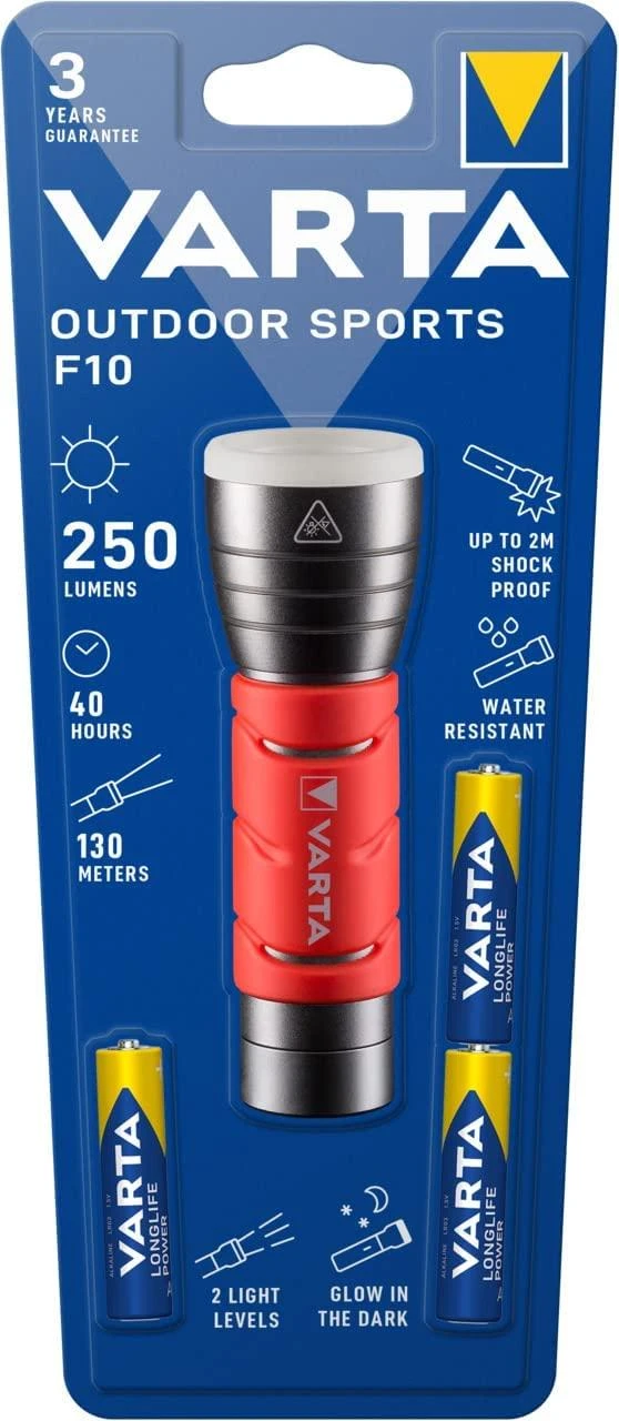 Varta 17627101421 Rankinis žibintuvėlis Juoda, Raudona LED