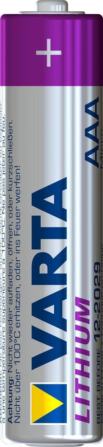 Varta Ultra Lithium AAA elementas iš arti