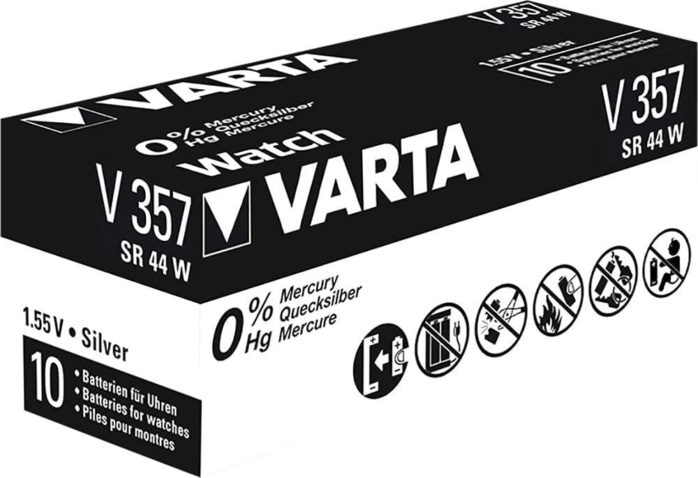 Baterija - Varta 357 SR44 1.55V sidabro oksidas 10 pakuotė