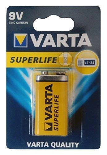 Varta Super Heavy Duty 9V 6F22 baterija, 1 vnt.