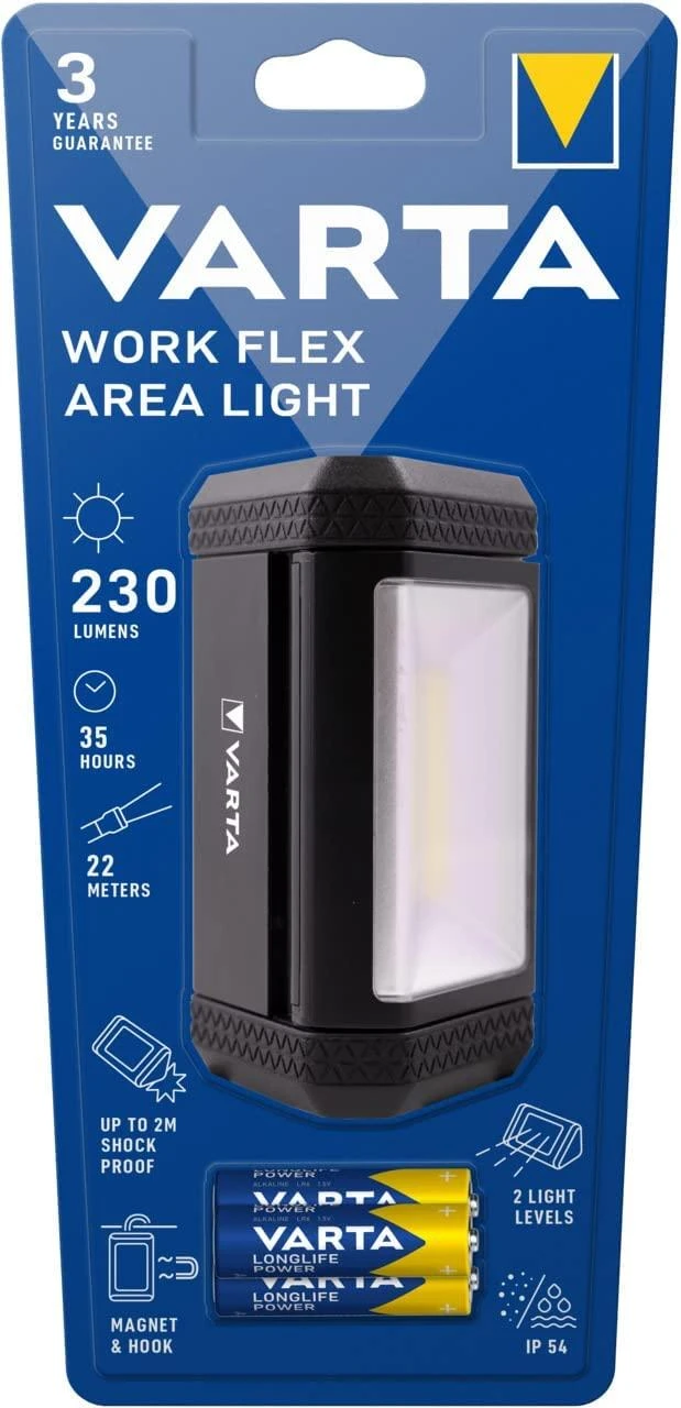 Varta WORK FLEX AREA LIGHT avarinis šviestuvas 230 lm Juoda