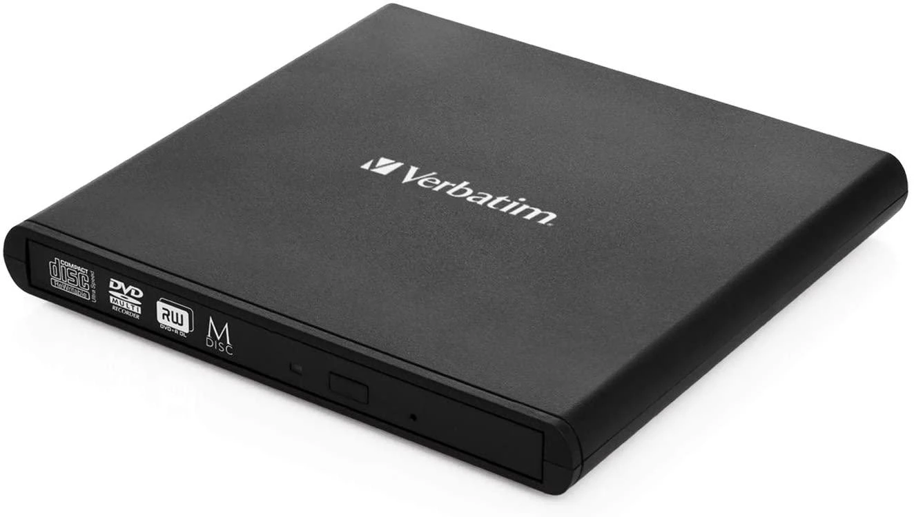 Išorinis otinis įrenginys Verbatim Slimline DVD USB2.0 juodos spalvos 53504