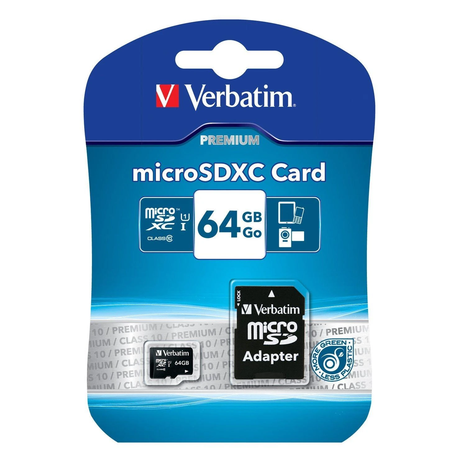 Atminties kortelė Verbatim Micro SDXC 64GB Class 10 su adapteriu