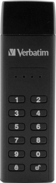 External drive Verbatim klaviatūra Secure USB 3.2 Gen 1 32GB juodos spalvos 49427