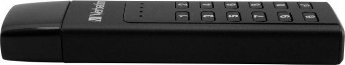 External drive Verbatim klaviatūra Secure USB 3.2 Gen 1 32GB juodos spalvos 49427