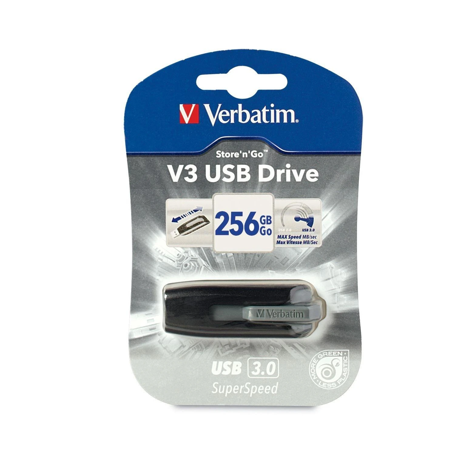 USB 3.0 atmintis Verbatim Store 'n' Go V3, 256 GB / V49168