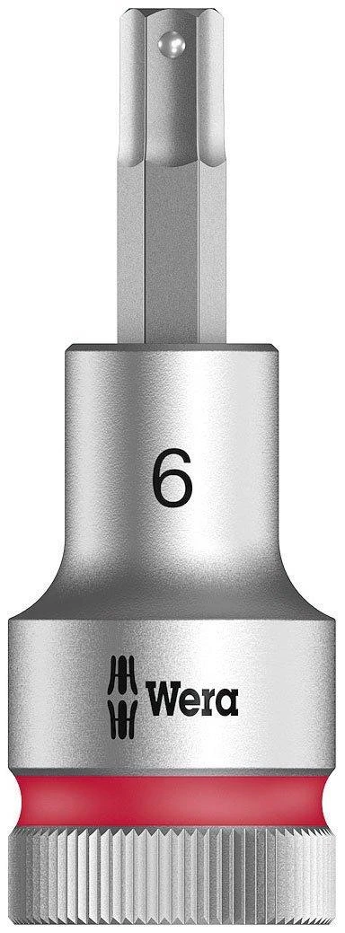 1/2" lizdas su šešiakampe šešiakampe galvute M6/60mm su laikymo funkcija 8740 C HF Zyklop Wera [05003822001]