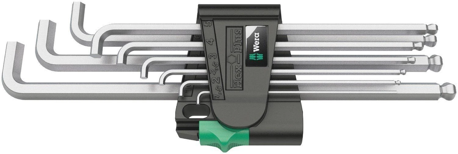 Wera L-raktų rinkinys, metrinis, chromuotas 950 PKS/9 SM N
