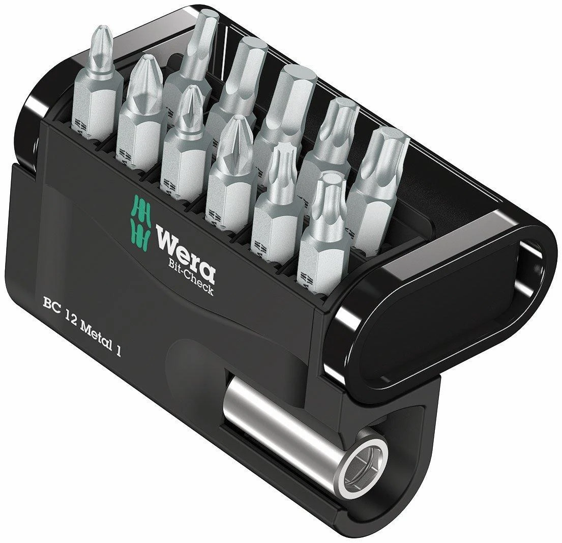 Sukimo antgalių rinkinys 12 dalių WERA Metal 1